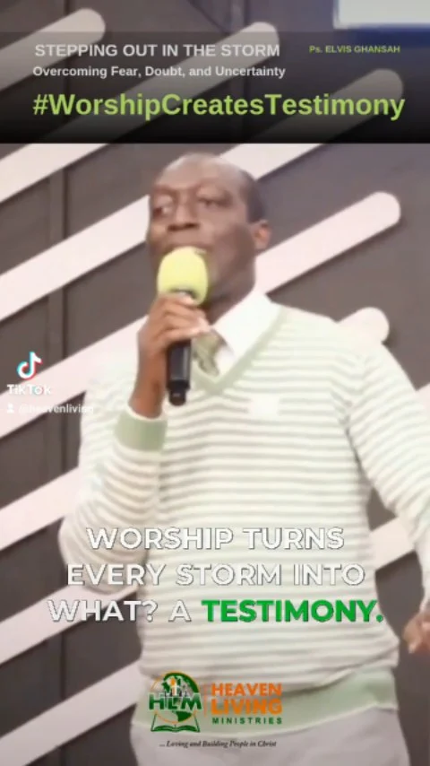 #WorshipCreatesTestimony
Worship turns every storm into a testimony. Worship turns every storm into what? A testimony. You will have a testimony. In the mighty name of Jesus. I say you will have a testimony. In the name of Jesus.
#HeavenLiving #OvercomeObstacles #InChrist #PastorElvisGhansah